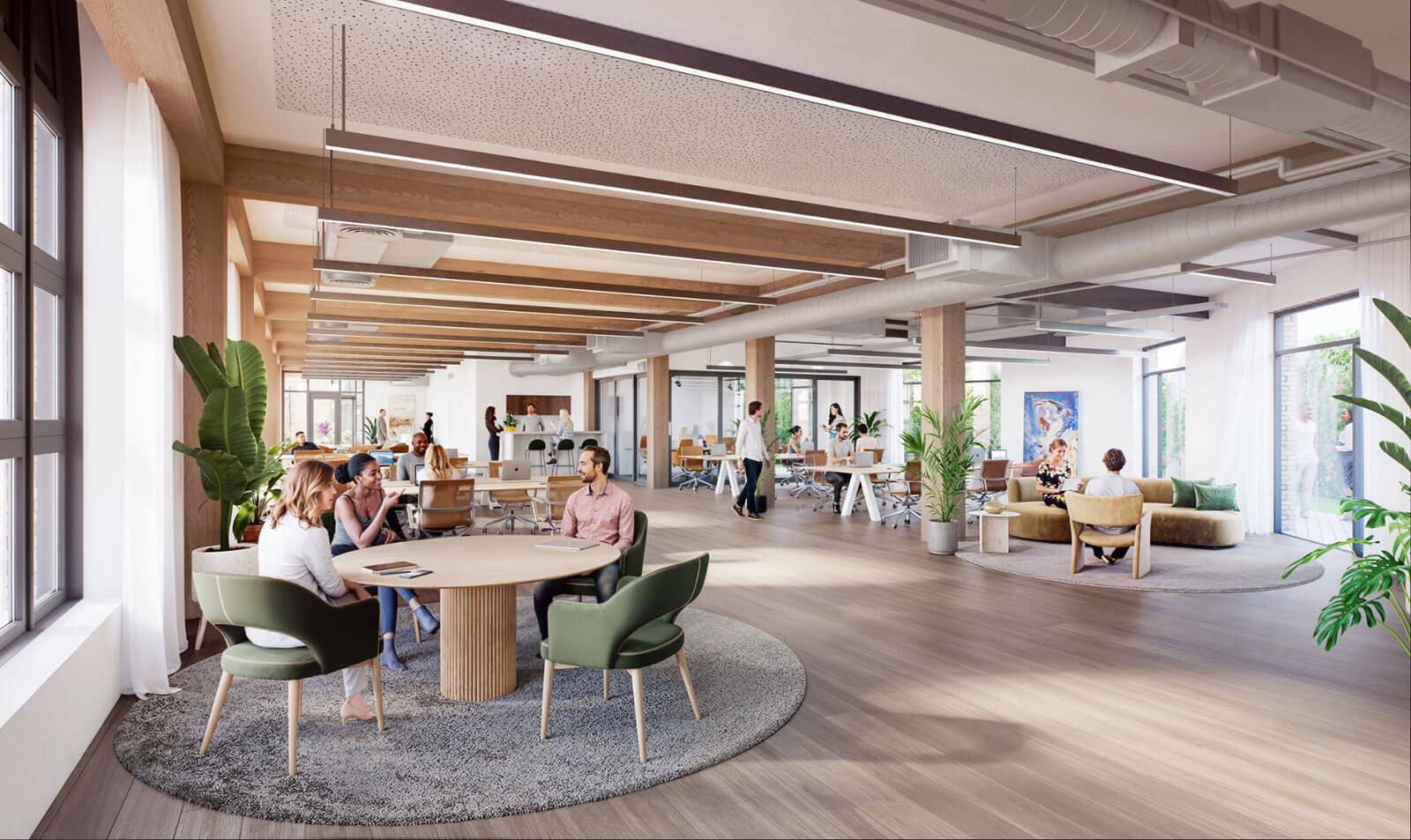 Reception area at 40 Pelham